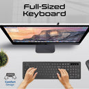 Promate ProCombo-13 Sleek Profile Full-Size Wireless Keyboard & Mouse (Black)
