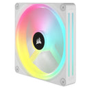 Corsair Icue Link QX140 RGB 140MM PWM PC Fans Starter Kit With Icue Link System Hub (White) (Twin Pack)