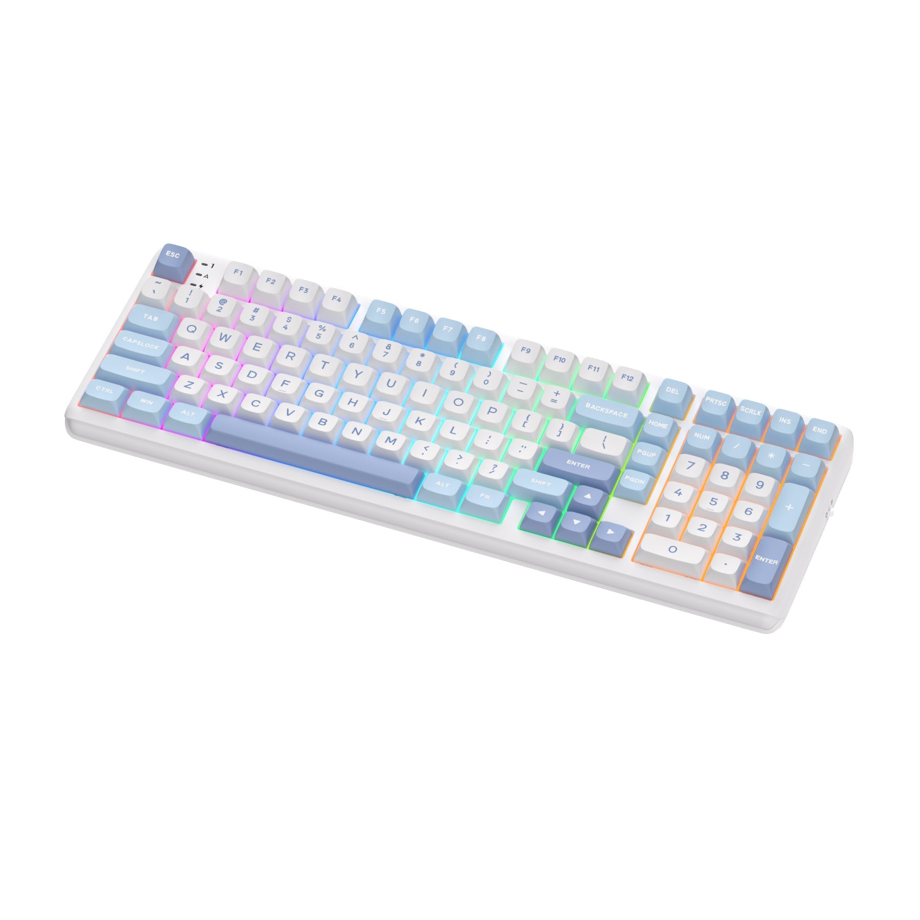 Royal Kludge RK R99 Tri-Mode RGB 101 Keys Hot-Swappable Mechanical Keyboard Rhythm Blue