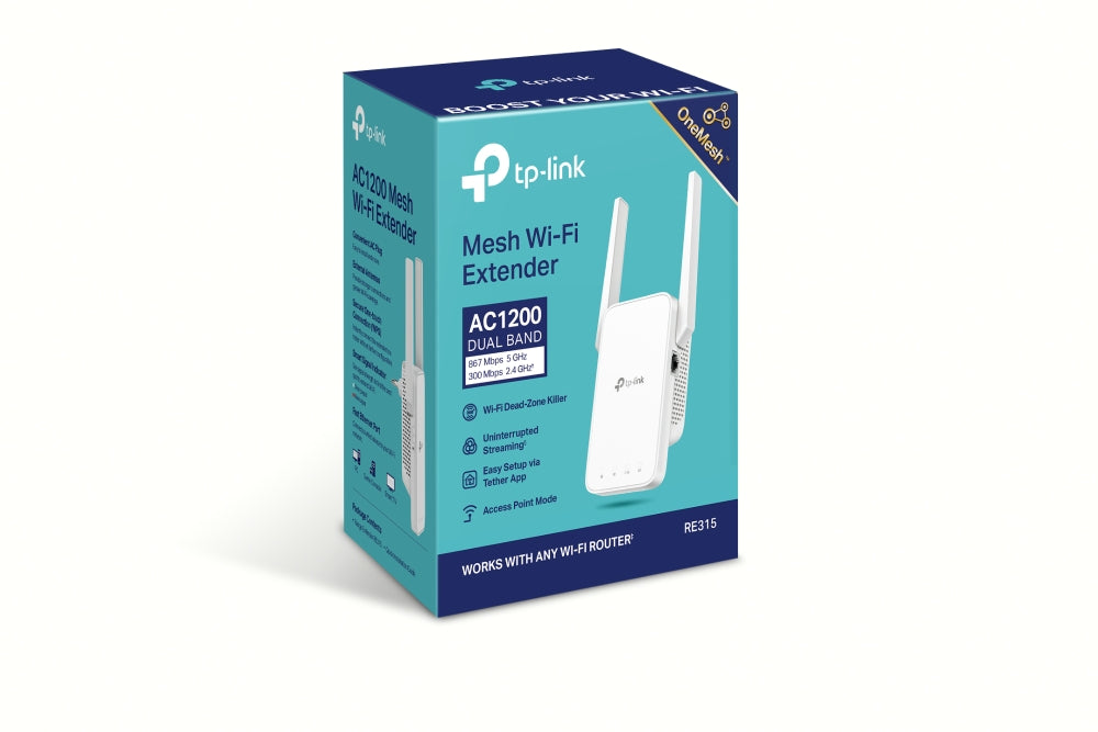 TP-Link RE315 AC1200 Mesh Wi-Fi Range Extender