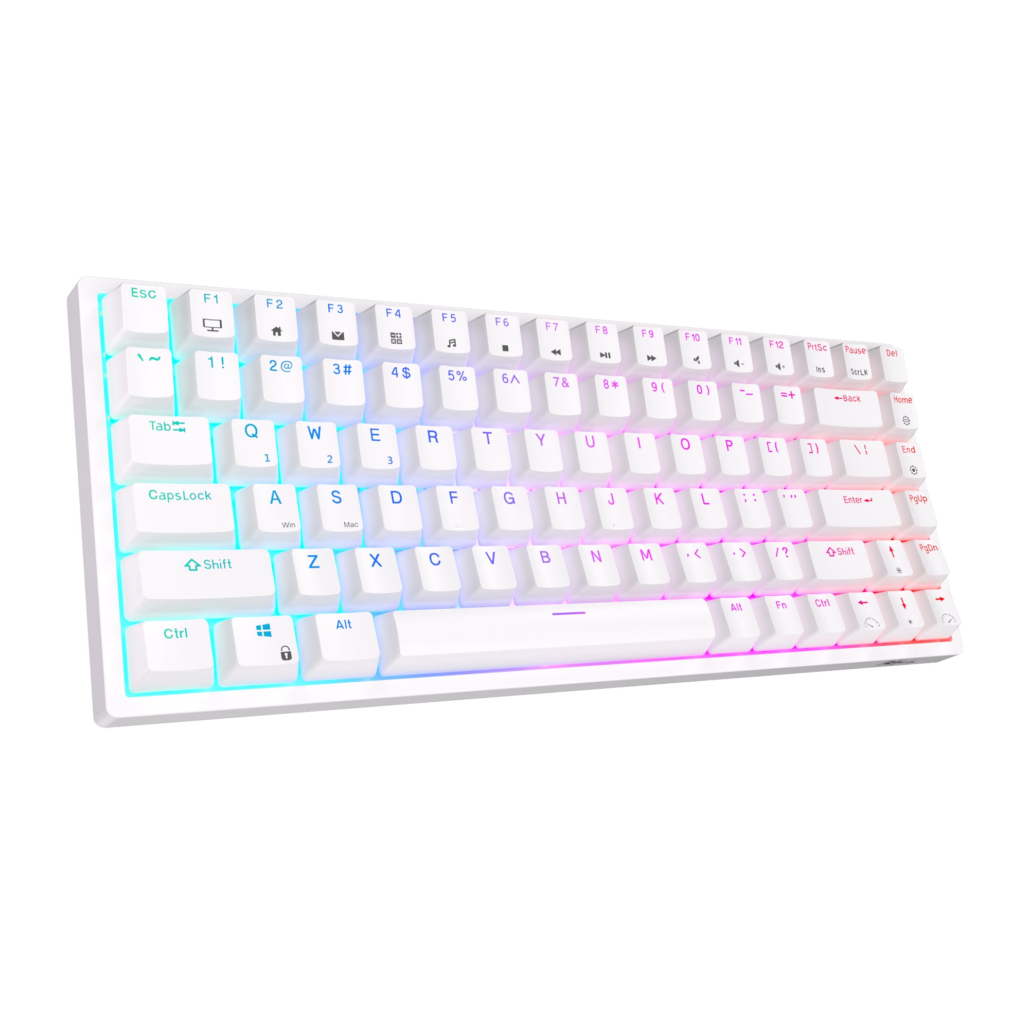 Royal Kludge RK84 Tri-Mode RGB 84 Keys Hot Swappable Mechanical Keyboard White
