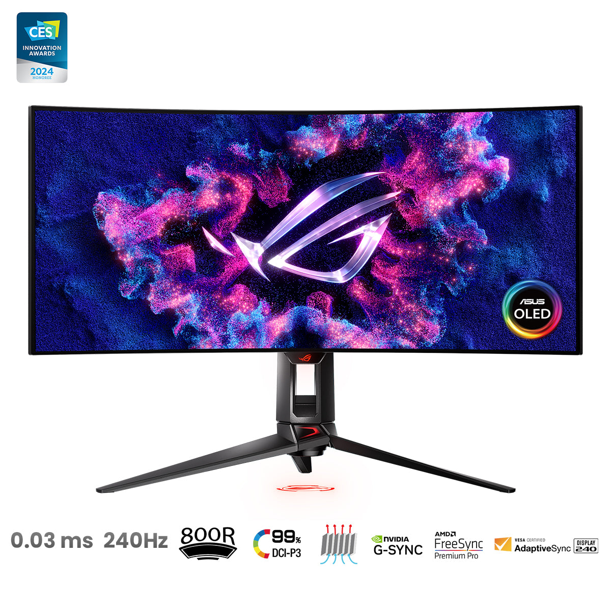 Asus ROG Swift OLED PG34WCDM Ultra-Wide Curved Gaming Monitor