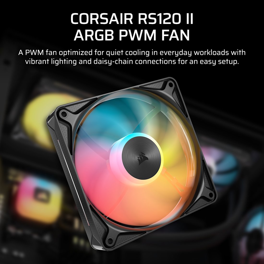Corsair RS120 II ARGB 120mm High-Performance PWM Fan (Single Pack)