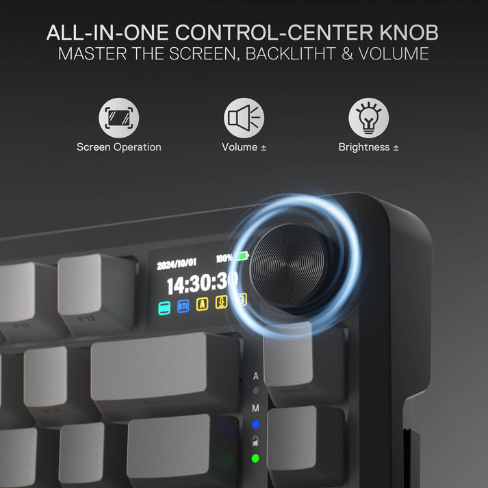 Redragon Behemoth K724SP-RGB-PRO Mechanical Keyboard with LCD Screen
