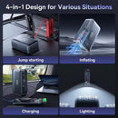 Baseus Super Energy Series 4-in-1 Car Jump Starter 600A, Tire Inflator & Pressure Meter, Power Bank, Multi-Function LED Light (Cluster Black) (C00245902111-00)