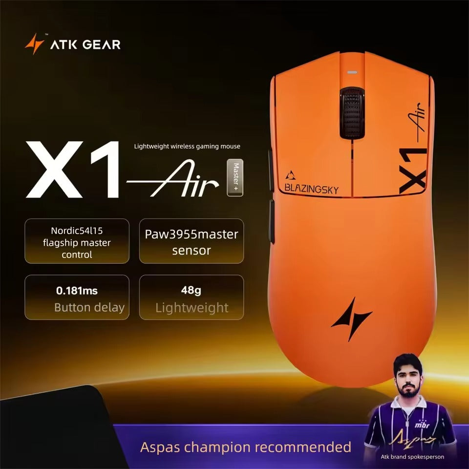 ATK Blazing Sky X1 Air Lightweight Wireless Mouse (Phantom Orange)