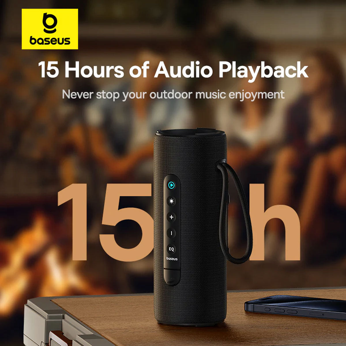 Baseus AeQur VO20 Portable Wireless Speaker (Cluster Black) (A20067900117-00)