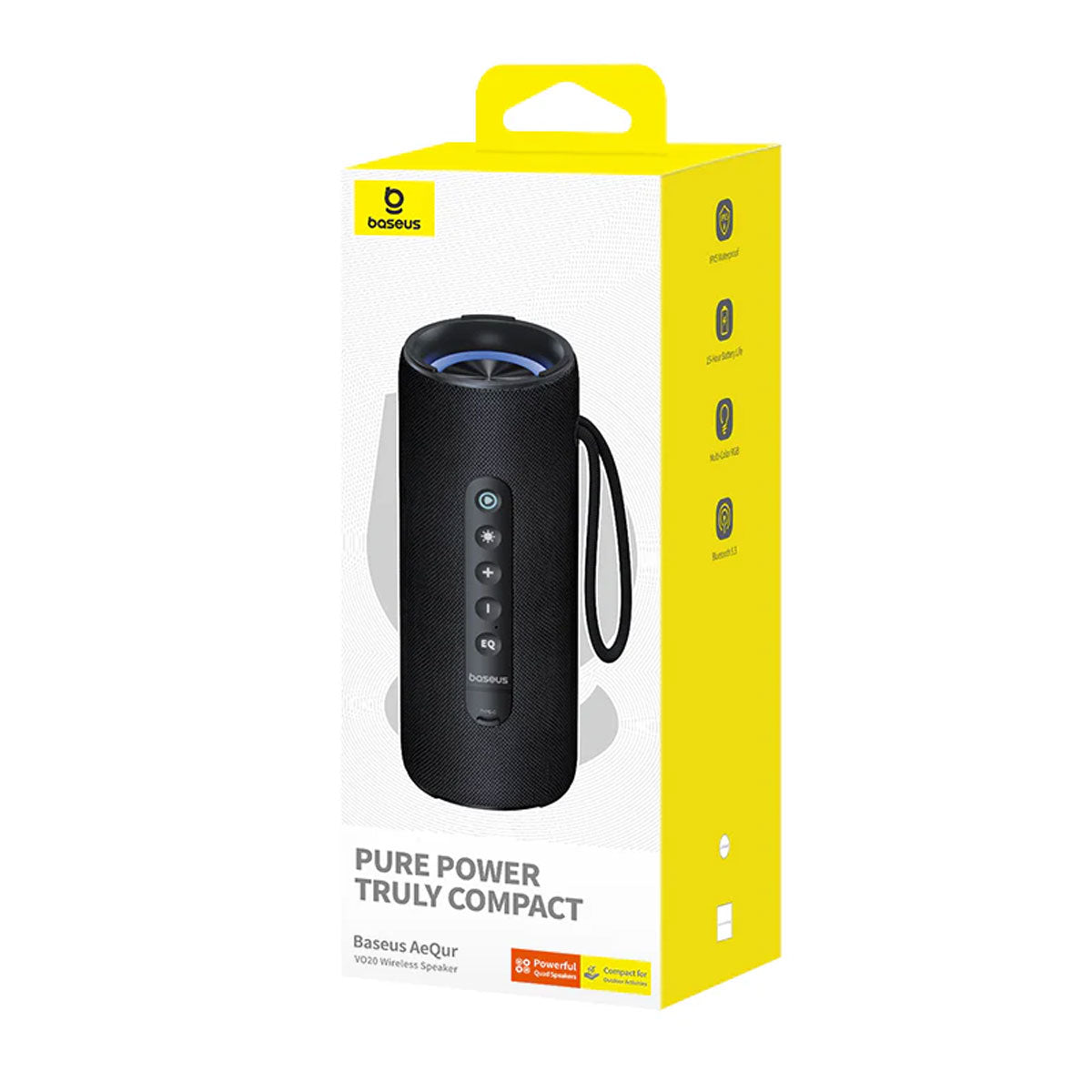 Baseus AeQur VO20 Portable Wireless Speaker (Cluster Black) (A20067900117-00)