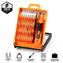 Jakemy 33-in-1 Precision Screwdriver Toolkit with 30 Screwdriver Heads / Curved Tip Tweezer / Extension Bar (JM-8101)
