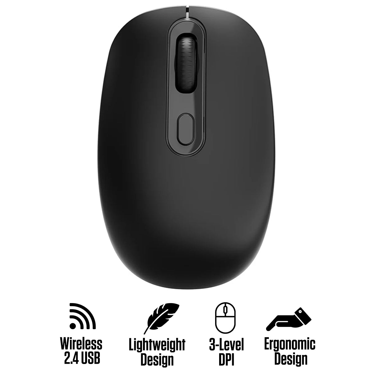 Nacodex x Ajazz NJ04 Wireless 2.4G Single-mode Lightweight Mouse (Black)