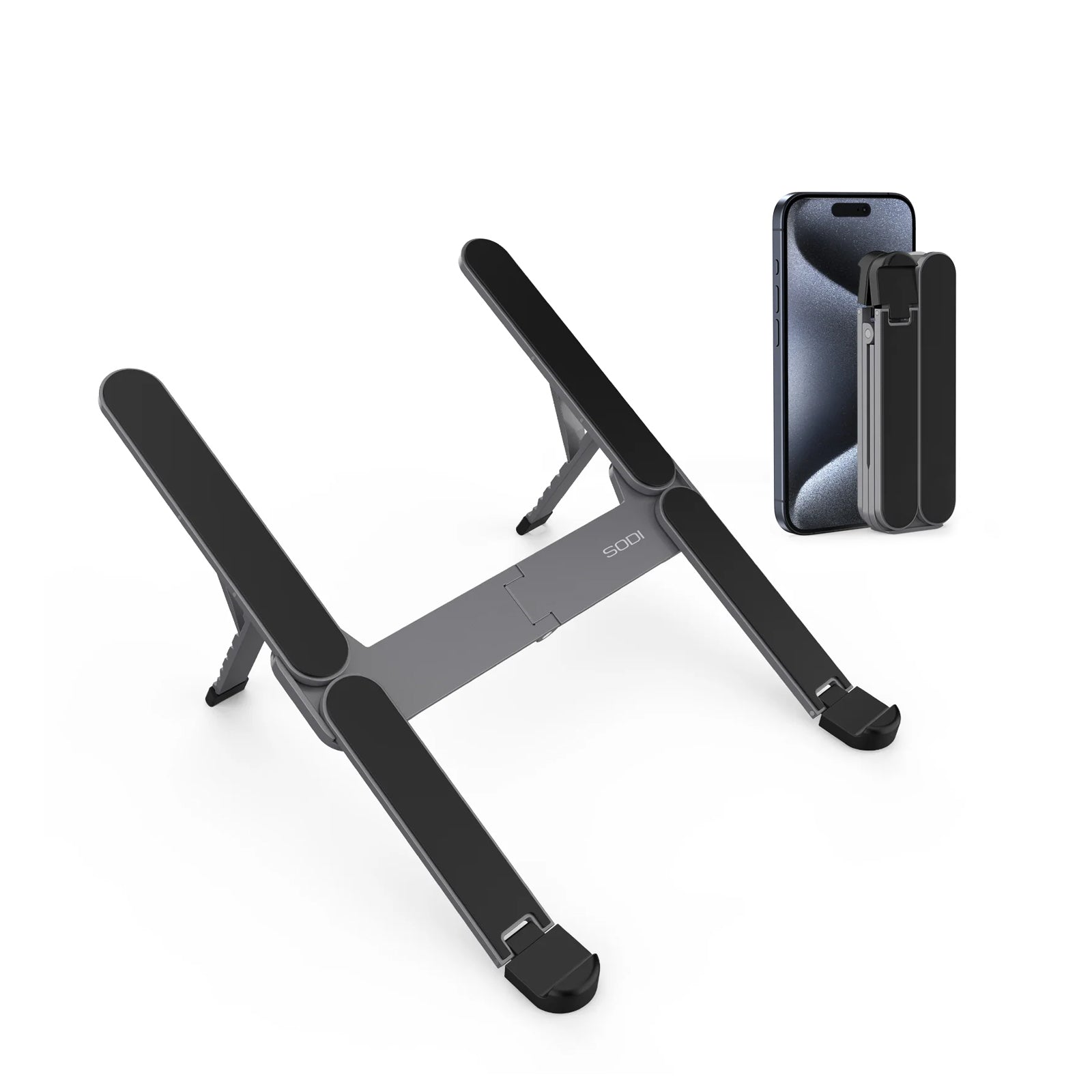 SODI 314 Ultra Compact Foldable Portable Laptop Stand (Grey)