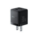 Baseus Palm Fast Charger C+U 30W with Mini Black Cable USB-C to USB-C 1m (Cluster Black)