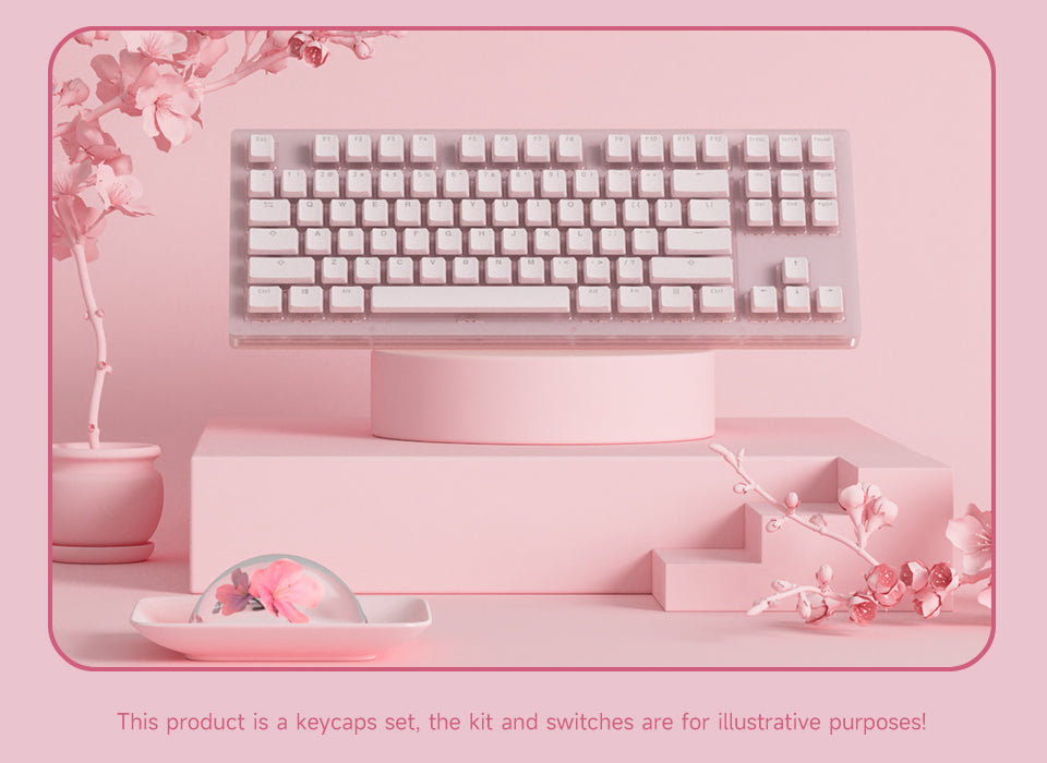 Akko Sakura Jelly Keycap Set 108 Keys