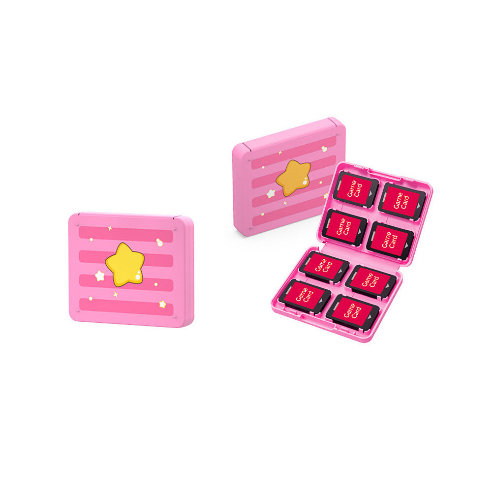 Dobe Game Card Storage + JoyCon Silicon Thumb Grips for Switch/ Switch OLED (Pink) (HNS-005)