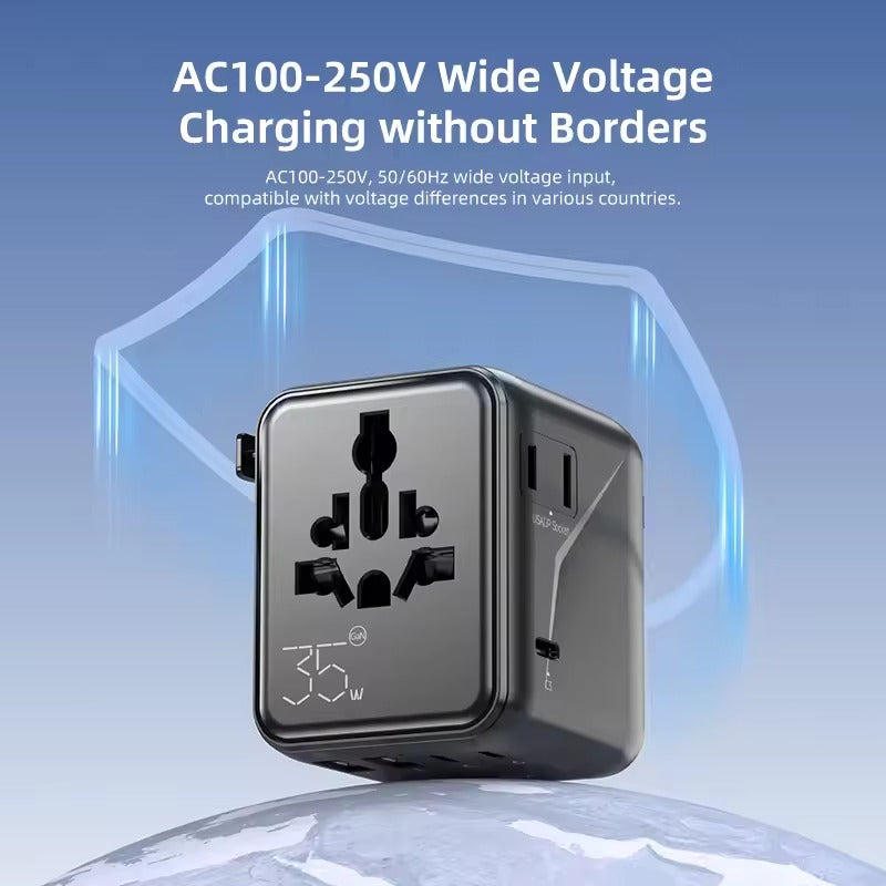 Vyvylabs Explorer Series GaN 5 Ports+AC Fast Charger Travel Adapter