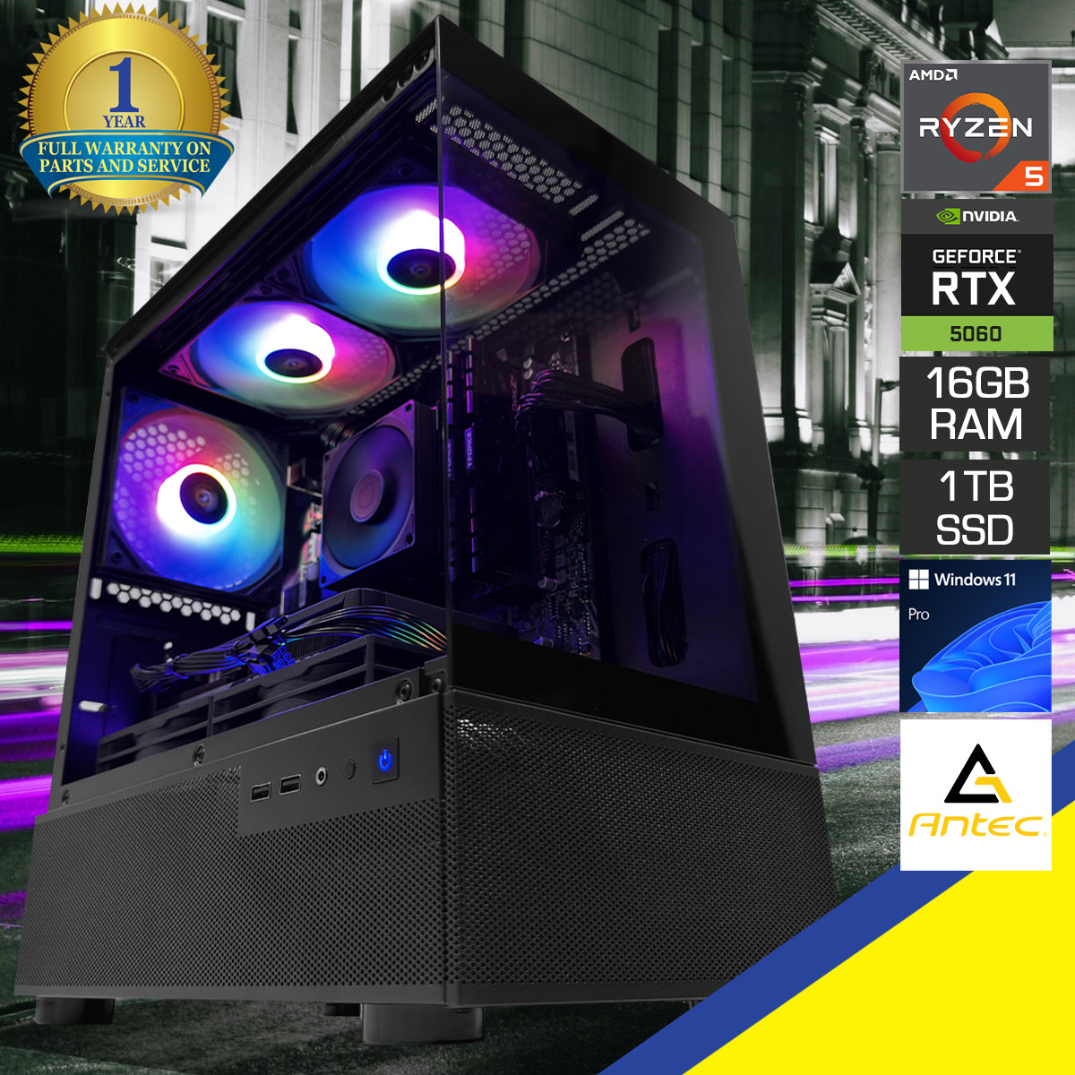 Sigma CX200M Black Desktop Gaming PC