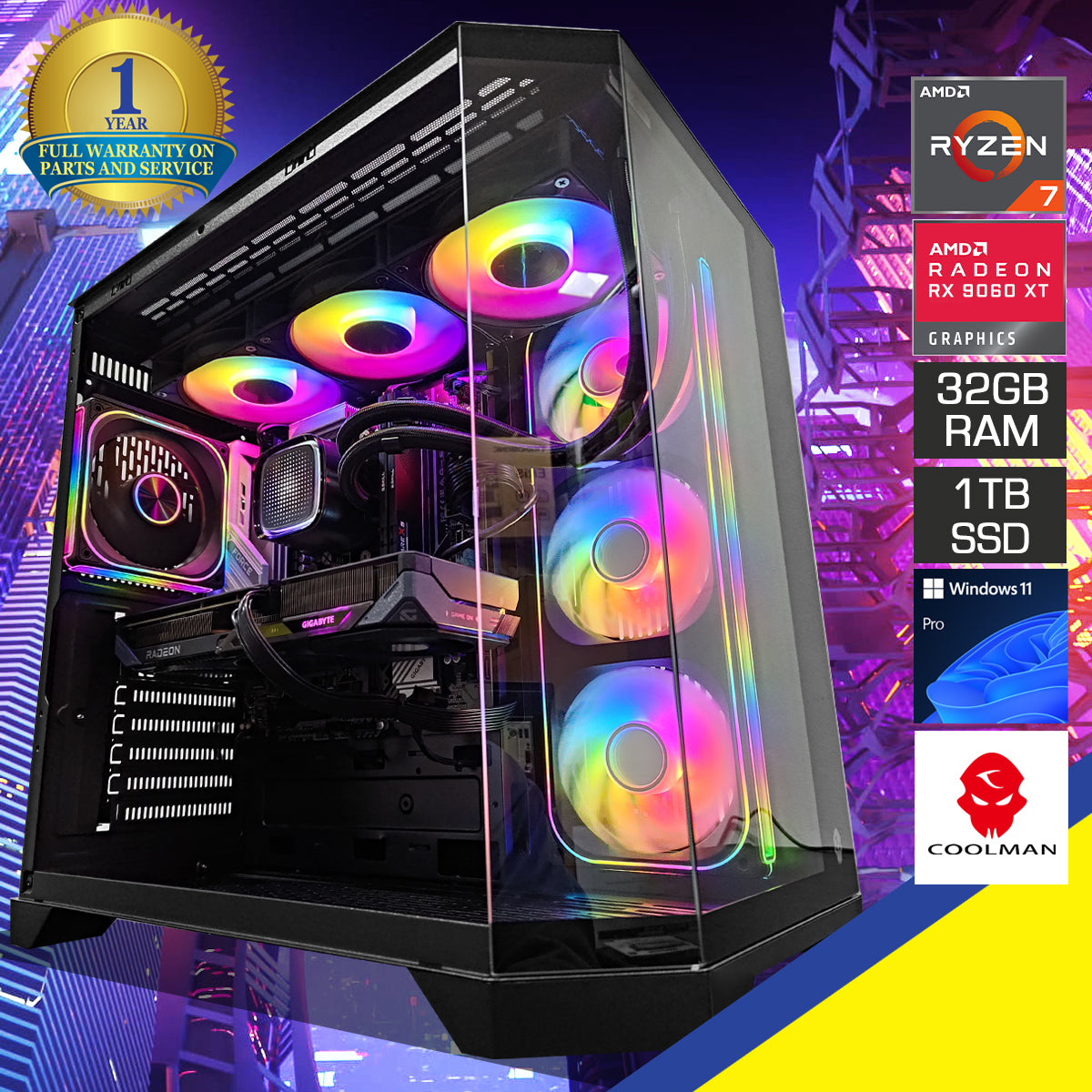 Sophos Luxe Black Desktop Gaming PC