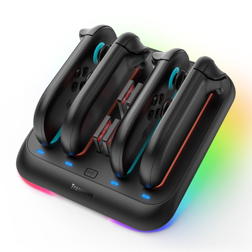 Transnovo Adjustable Stand 4-in-1 Charging Station with RGB Light for  Nintendo Switch Joy-Pad (NS2-CG03)