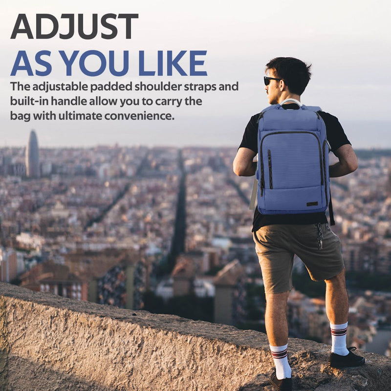 Promate Trekpack-BP Professional Slim Laptop Backpack Water Resistant w/ Anti-Theft Handy Pocket (Blue)
