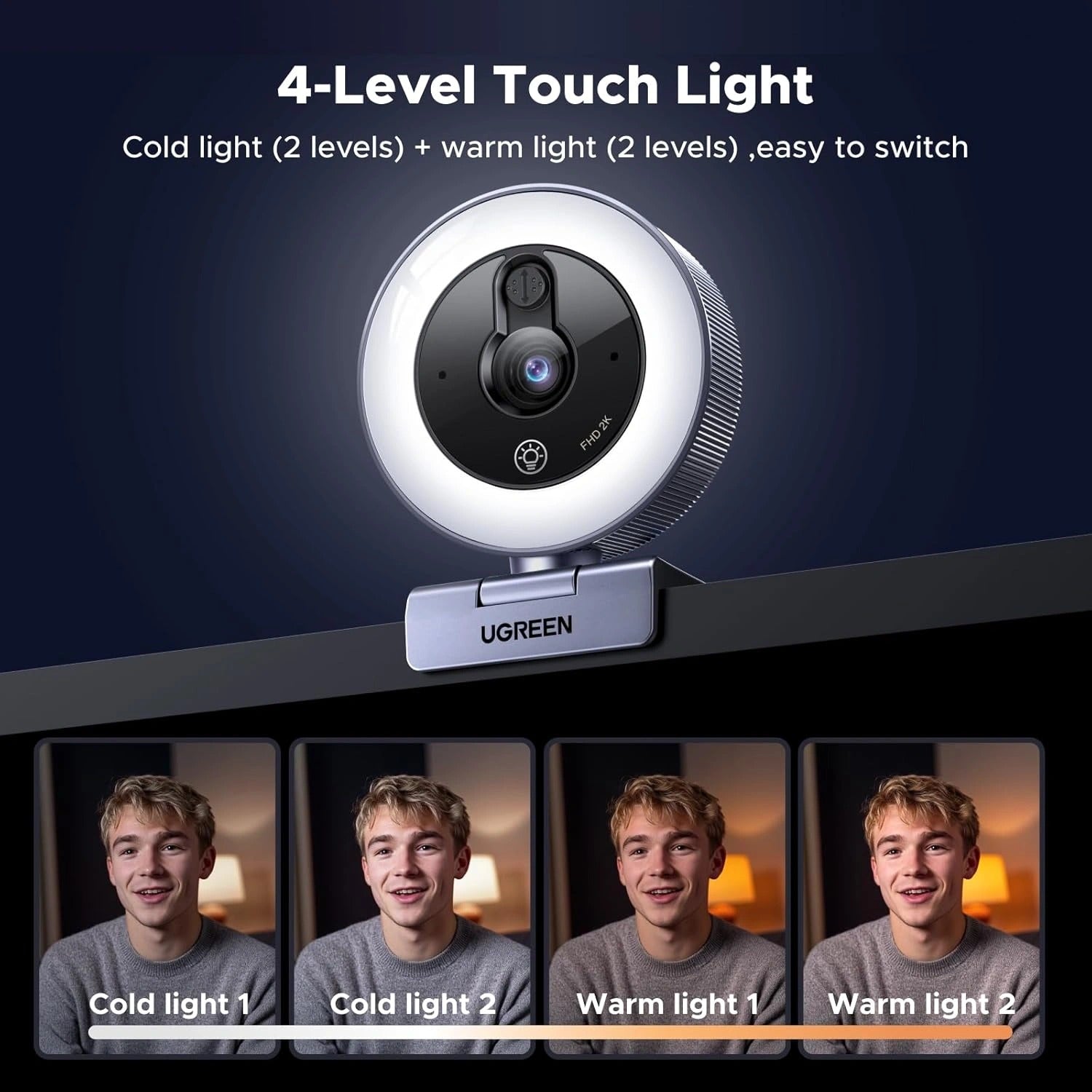 Ugreen USB Full HD Webcam with Ring Light (CM910/65857)