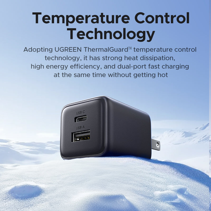 Ugreen 2-Port USB-A + USB-C 20W GaNInfinity Fast Charger (X514/55533)
