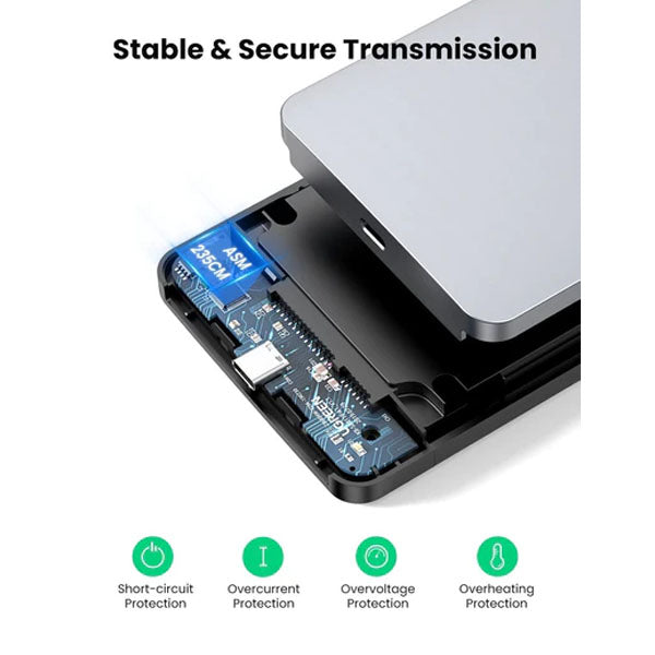 UGreen 2.5" Sata External Hard Drive Enclosure (6Gbps) (CM300/70498)