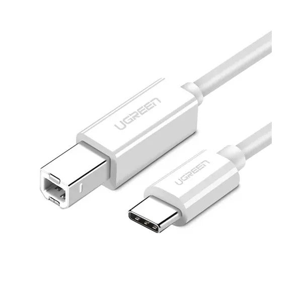Ugreen USB-C 2.0 to USB-B 2.0 Printer Cable - 1.5m (White) US241/40417