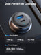 UGreen USB-C PD + USB-A 63W Fast Car Charger (Black) (CD239/90645) | DataBlitz
