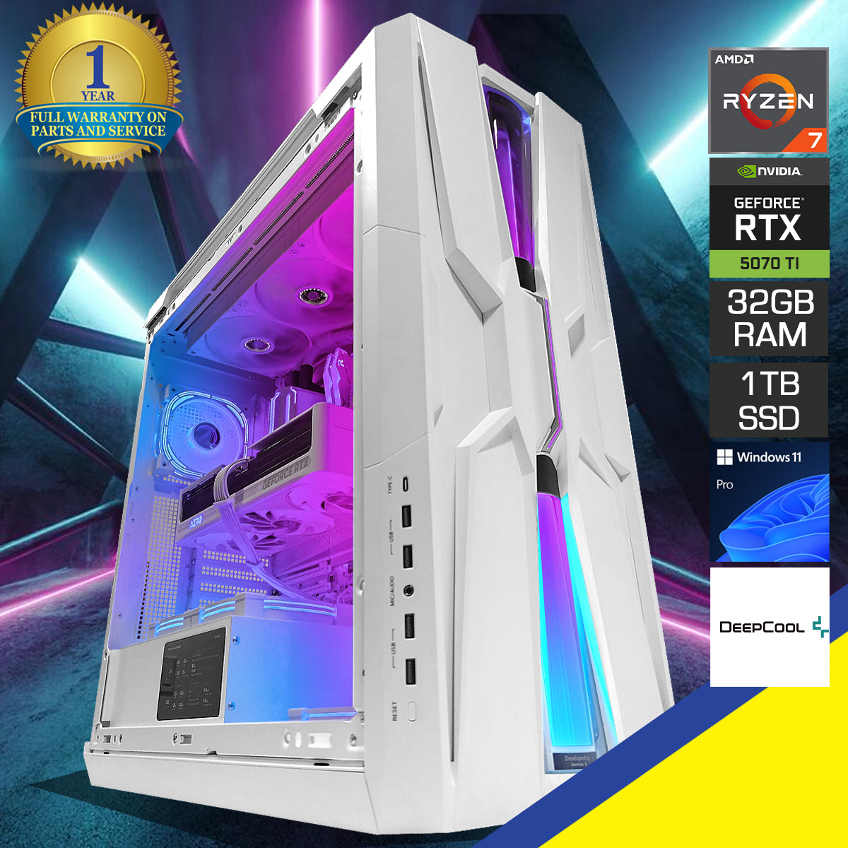 Ultra Genome III White Desktop Gaming PC