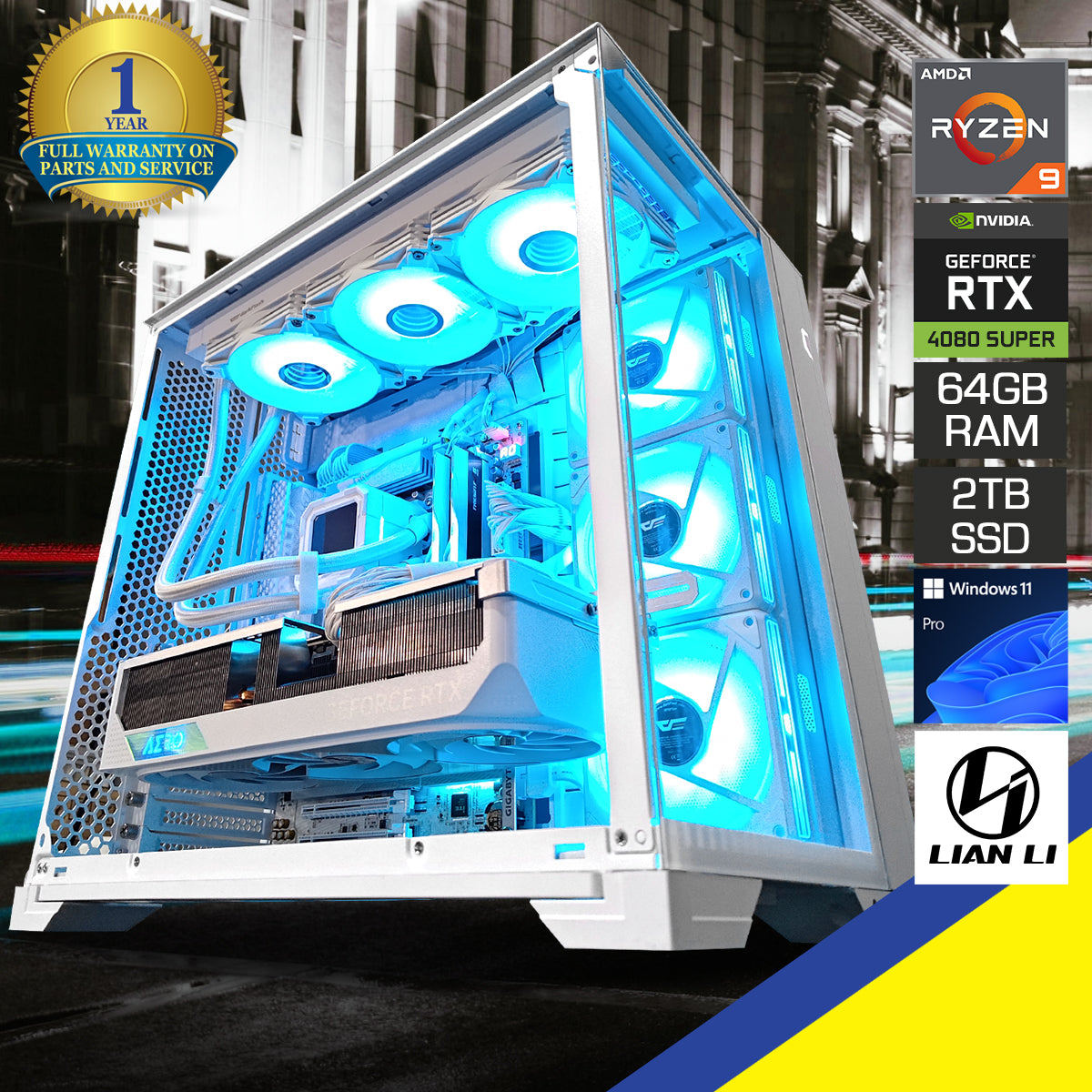 Ultra O11 Vision White Desktop Gaming PC