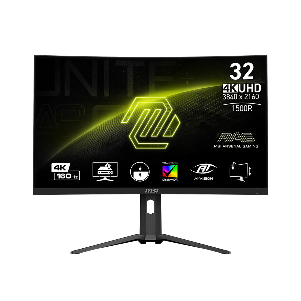 MSI MAG 321CUP 32" 4K UHD (3840x2160) 160Hz 1ms MPRT VA Curved Gaming
