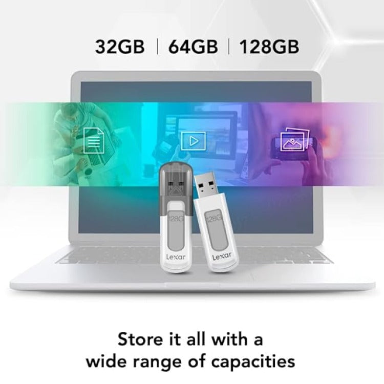 Lexar JumpDrive V100 128GB USB 3.2 Gen 1 100MB/s Read Flash Drive