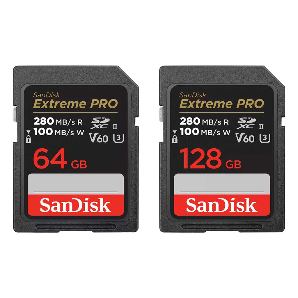 Sandisk Extreme Pro 280MB/S SDXC UHS-II Card (64GB, 128GB)