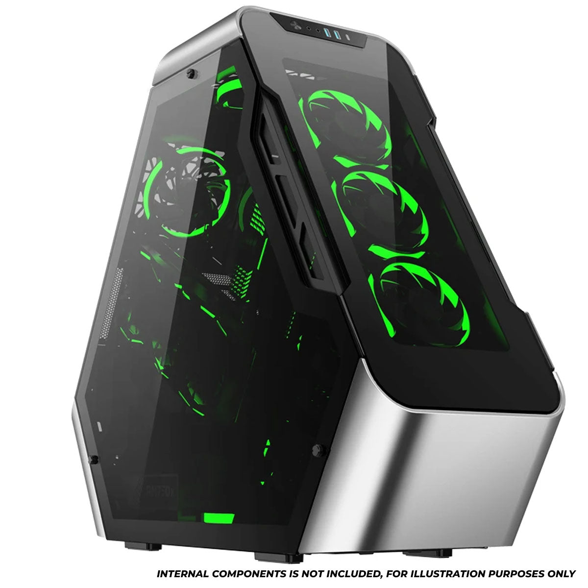 Jonsbo TR03-G Glass Panel ATX Equilateral Triangle Computer Case (Silver)