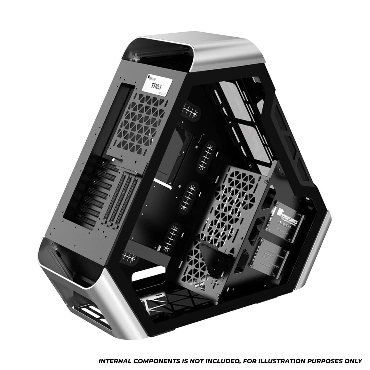 Jonsbo TR03-A Aluminum Panel ATX Equilateral Triangle Computer Case (Silver)