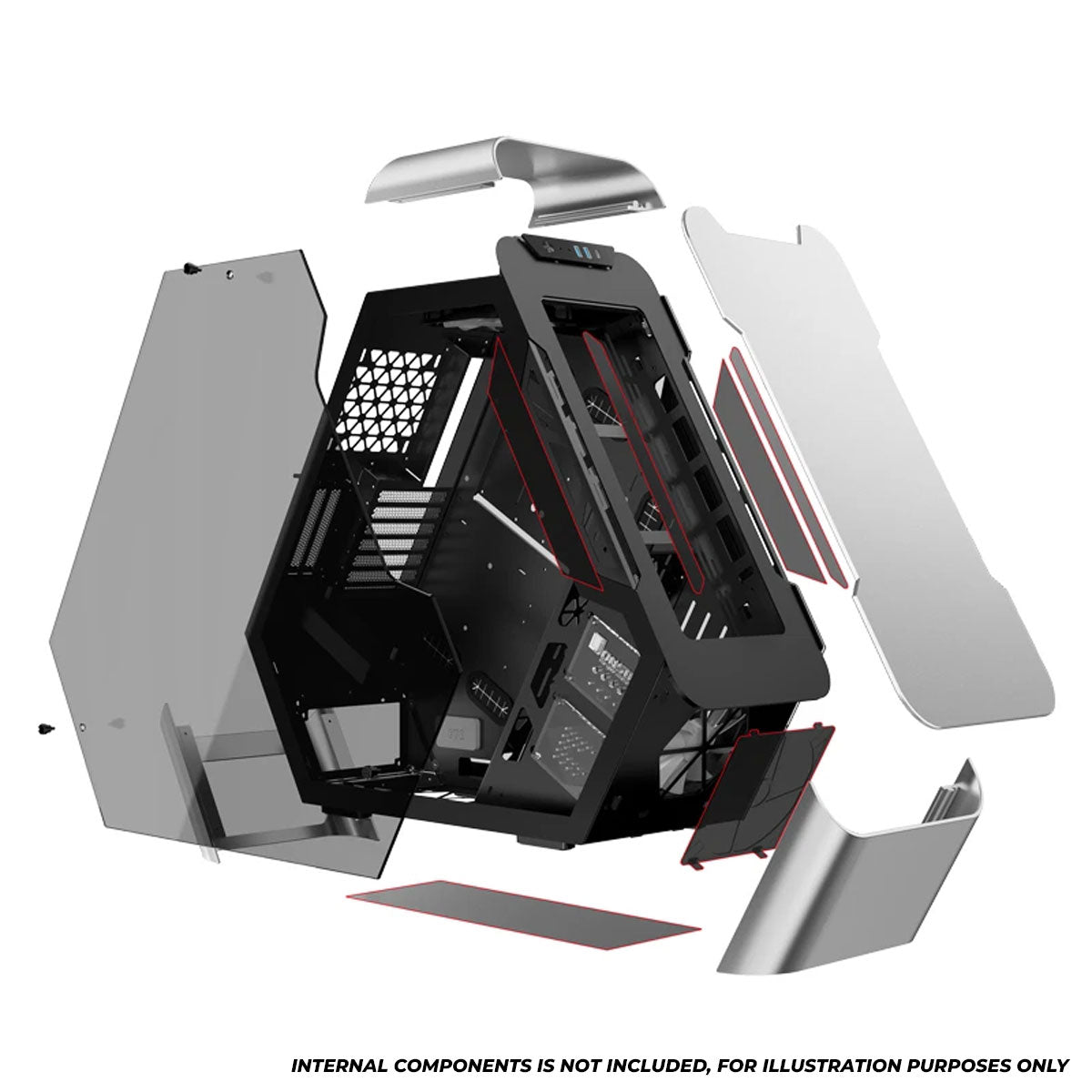 Jonsbo TR03-A Aluminum Panel ATX Equilateral Triangle Computer Case (Silver)