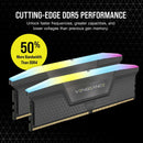 Corsair Vengeance RGB 32GB (2x16GB) DDR5 DRAM 6000MT/s CL30 AMD EXPO & Intel XMP Memory Kit (Black, White)