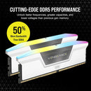 Corsair Vengeance RGB 32GB (2x16GB) DDR5 DRAM 6000MT/s CL30 AMD EXPO & Intel XMP Memory Kit (White)