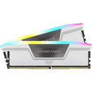 Corsair Vengeance RGB 32GB (2x16GB) DDR5 DRAM 6000MT/s CL30 AMD EXPO & Intel XMP Memory Kit (Black, White)