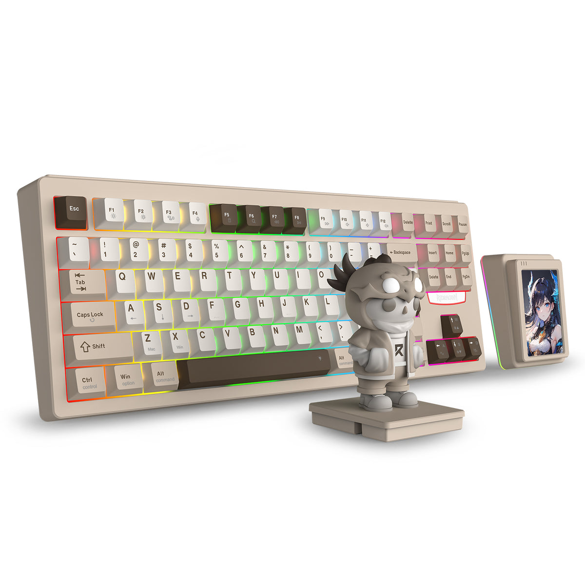 Redragon K754BKN POPVU87 Customizable Smart Touch Display Wired Mechanical Keyboard