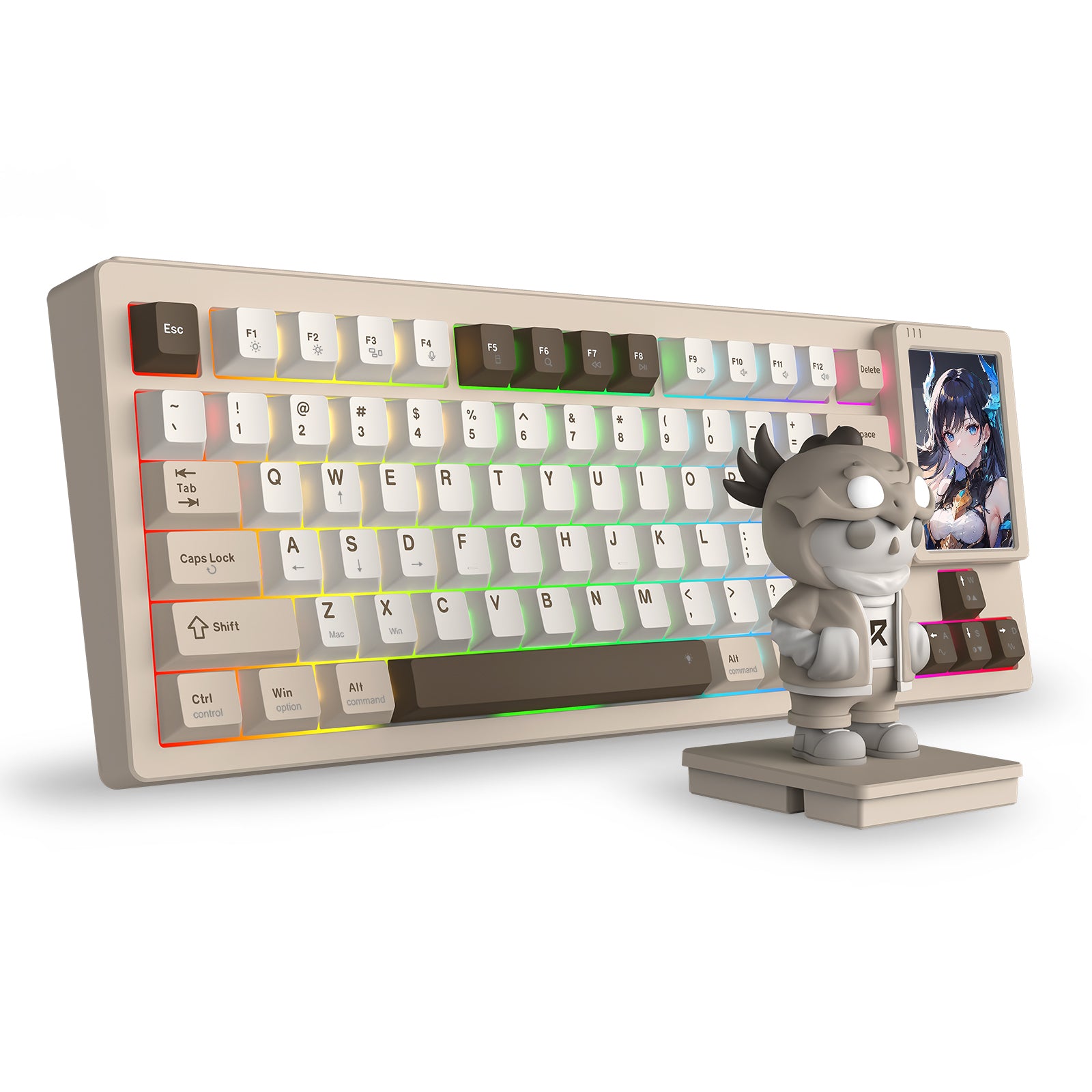 Redragon K754BKN POPVU87 Customizable Smart Touch Display Wired Mechanical Keyboard