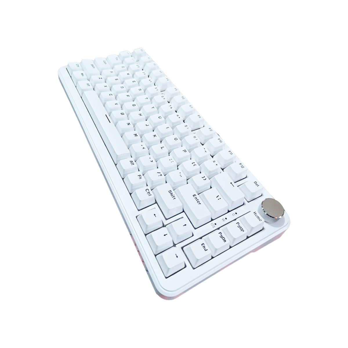 Ajazz AK820 Max No Light Wired 75% 82-Keys Gasket-Mounted South Facing Hot Swappable Mechanical Keyboard Knob (White) (Magnetic Switch)