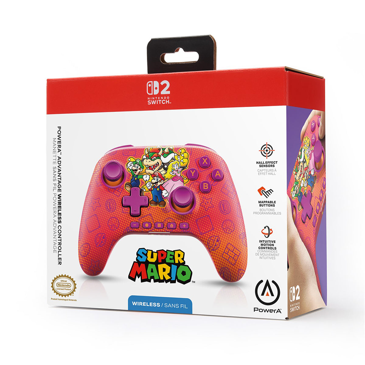 PowerA Advantage Wireless Controller for Nintendo Switch 2 (Mario and Friends)