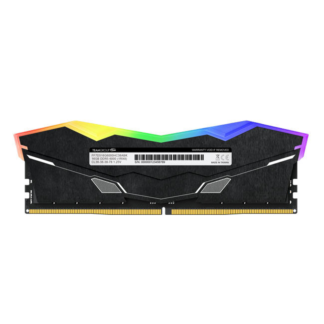 Teamgroup T-Force Delta ARGB 16GB (1x16GB) DDR5 Gaming Desktop Memory (Black)