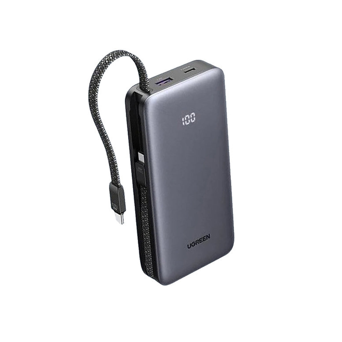Ugreen 20000mAh 30W Power Bank with Built-in Cable (PB528/55985B)