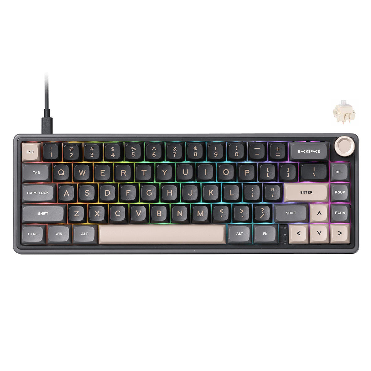 Royal Kludge R65 Single-Mode RGB 66-Keys Hot-Swappable Mechanical Keyboard Phantom