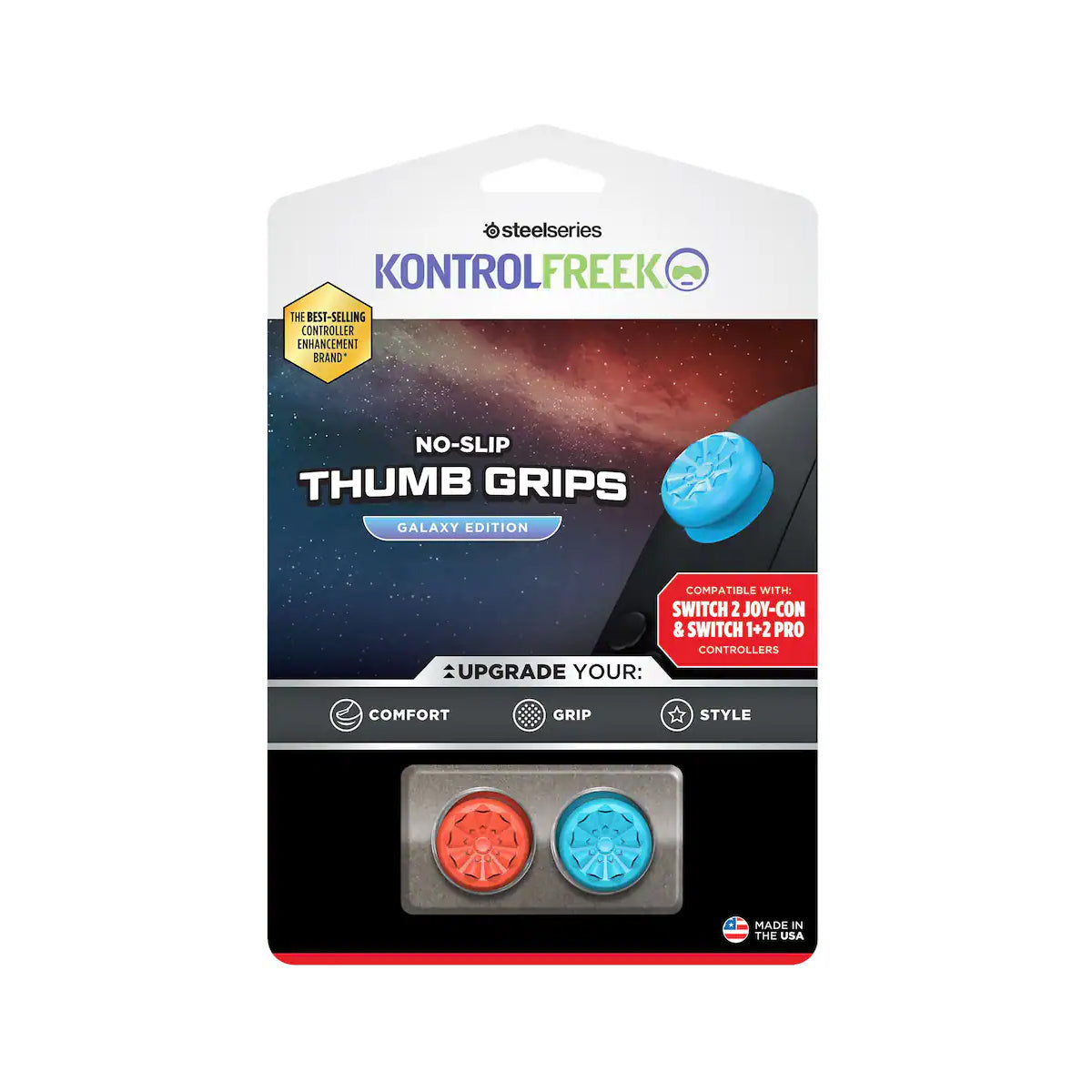 SteelSeries Kontrolfreek No-Slip Thumb Grips Red/Blue Galaxy Edition f