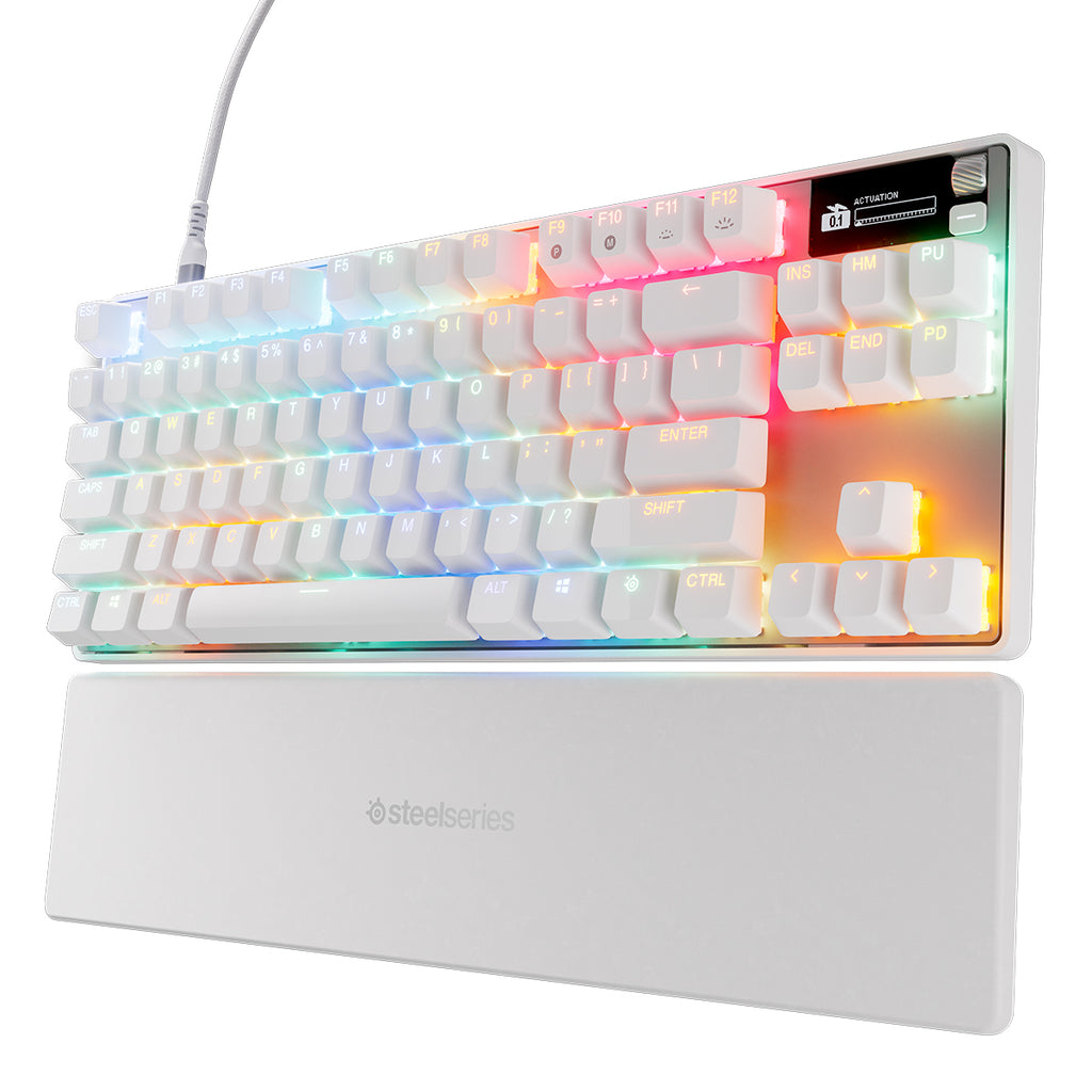 SteelSeries Apex Pro TKL Gen Adjustable Switch Wired Mechanical Gaming  Keyboard (Omnipoint Switches) (White) (64898)