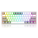 REDRAGON FIZZ RGB WIRED MECHANICAL GAMING KEYBOARD (DUST PROOF RED) (WHITE GRAY) (K617-RGB)