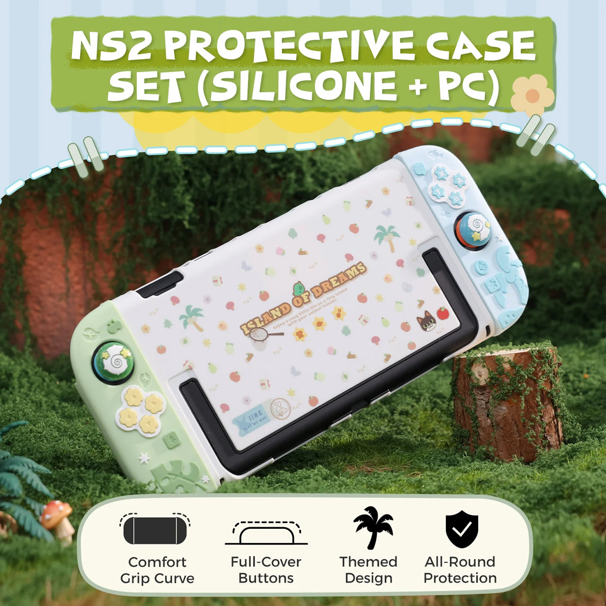 IINE Protective Case for Nintendo Switch 2 (Island of Dreams) (L1268)
